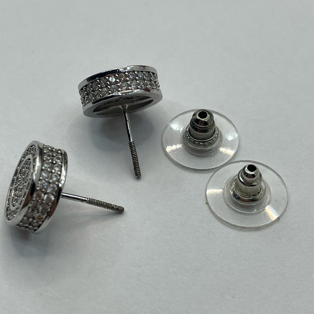 Round Austrian Crystal Earrings unisex - Picture 7 of 12
